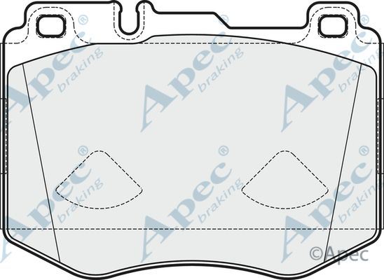 APEC BRAKING Комплект тормозных колодок, дисковый тормоз PAD2035